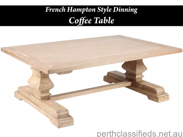Antique look rectangular solid Oak wood french Provisional style dinning table - 1