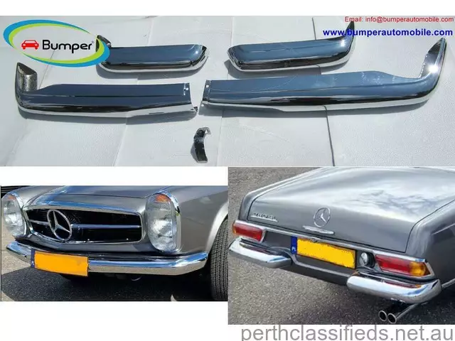 Mercedes Pagode W113 bumpers without over rider (1963 -1971) - 1